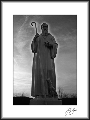 Statue of St. Benedict Photograph, St. Vincent College