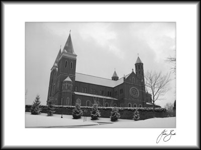 Winter Scene 3, St. Vincent College